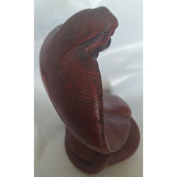 King Cobra Snake Coiled Mystic Resin Statue- 9”t x 6"w- 5lbs Excellent condition - Picture 3 of 11